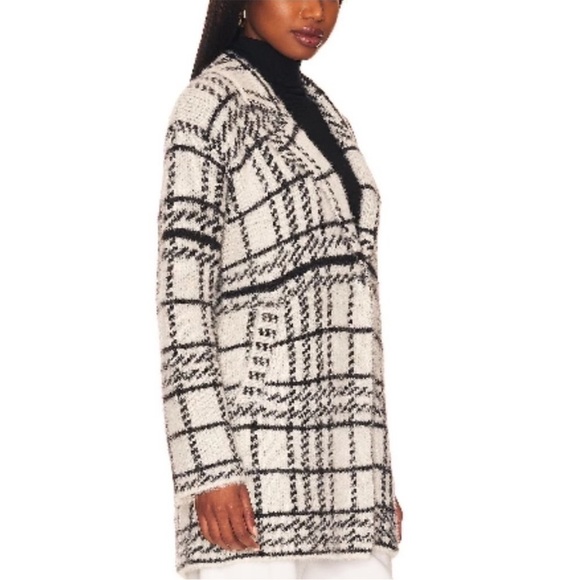 L SPACE Stirling Sweater Coat Couldn't Be Cozier Plaid Size XL - Picture 2 of 16